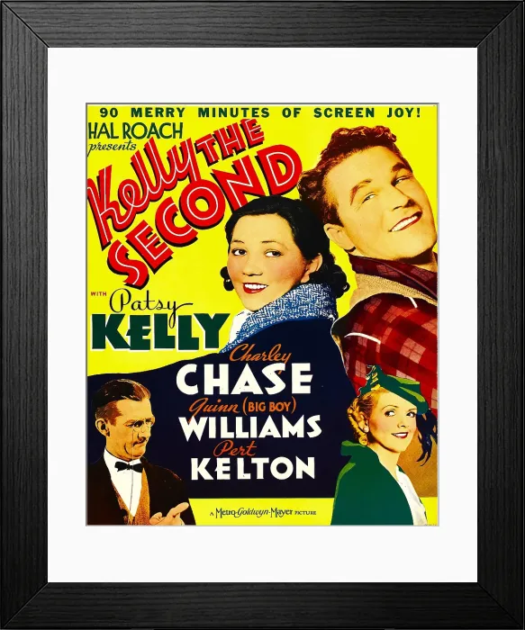 Framed Print : KELLY THE SECOND, top from left: Patsy Kelly, Guinn Big Boy Williams, bottom from left: Charley Chase, Pert Kelton on window card, 1936