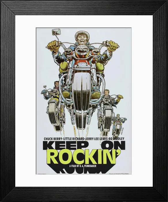 Framed Print : KEEP ON ROCKIN, US poster art, 1969