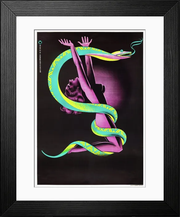 Framed Print : SCHLEICHENDES GIFT, (aka CREEPING POISON), Austrian poster art, 1946