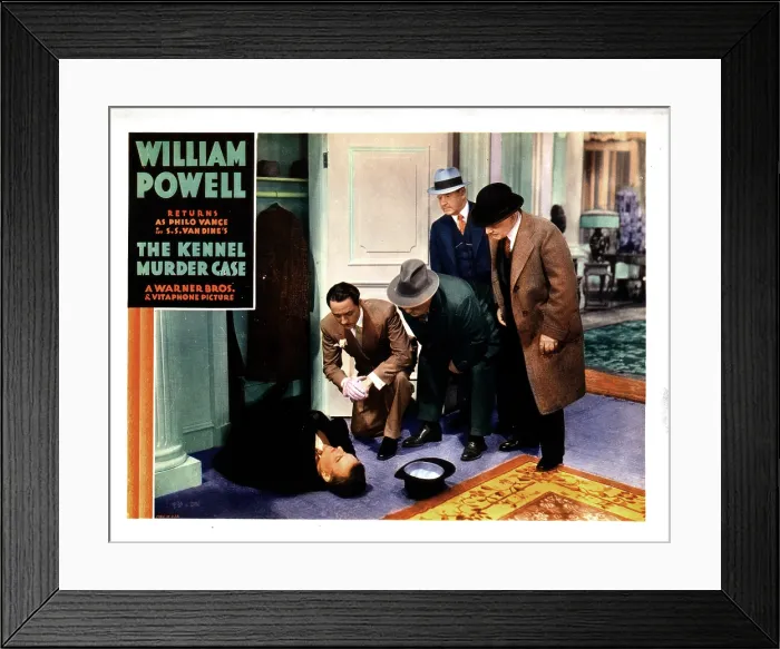 Framed Print : THE KENNEL MURDER CASE, William Powell, (kneeling, left), Robert McWade, (right), 1933
