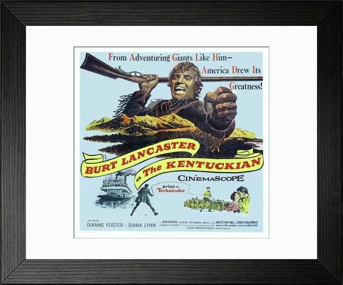 Framed Print : THE KENTUCKIAN, US poster art, Burt Lancaster, 1955