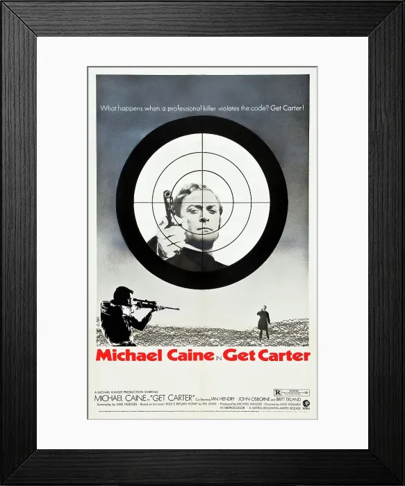Framed Print : GET CARTER, US poster art, Michael Caine, 1971