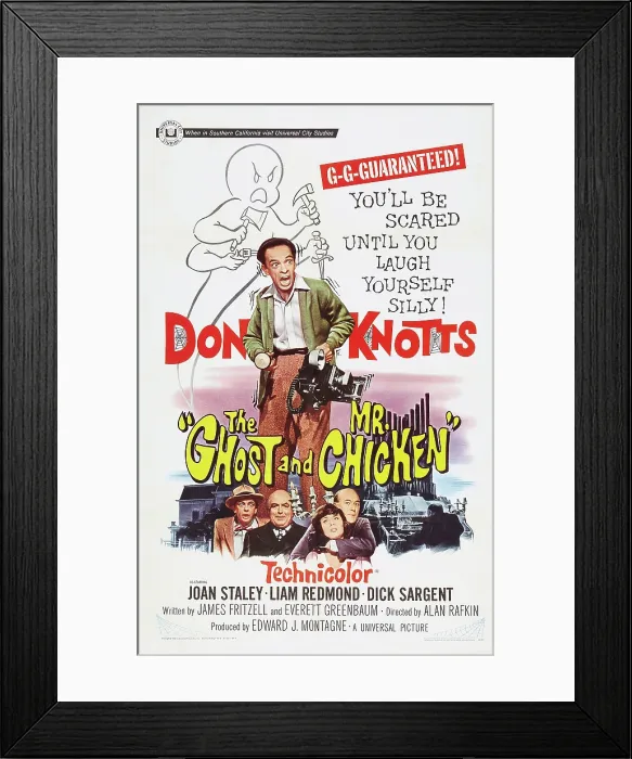 Framed Print : THE GHOST AND MR. CHICKEN, Don Knotts, (bottom l-r): Don Knotts, Liam Redmond, Joan Staley, Philip Ober, 1966