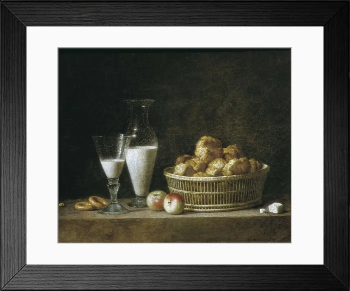 Framed Print : ROLAND DE LA PORTE, Henri Horace (1724-1793). The Small Collation or The Carafe of Orgeat. 1787. Academicism. Oil on canvas. FRANCE. Paris. Louvre Museum