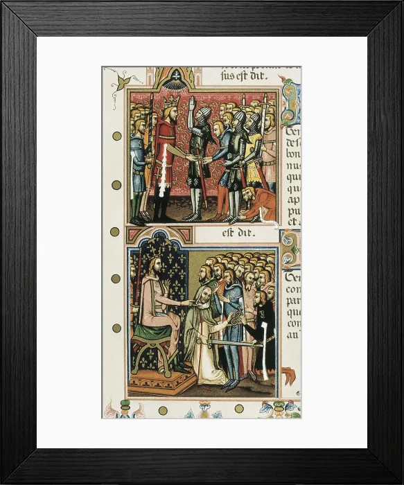 Framed Print : Statute of the Order of the Holy Spirit. Rules for the investiture of knights. Gothic art. Miniature Painting. AISA / Everett Collection**US SALES ONLY** Framed Print : Statute of the Order of the Holy Spirit. Rules for the investiture of knights. Gothic art. Miniature Painting. AISA / Everett Collection**US SALES ONLY**