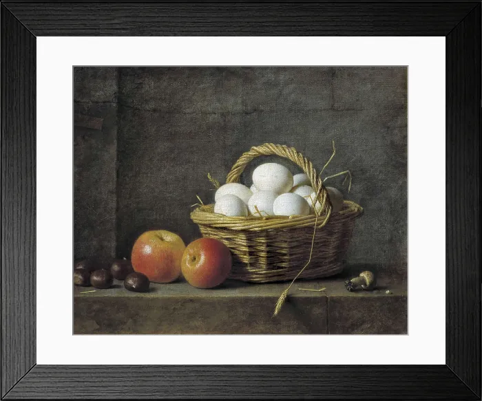 Framed Print : ROLAND DE LA PORTE, Henri Horace (1724-1793). The Basket of Eggs. 1788. Oil on canvas. FRANCE. Paris. Louvre Museum. AISA / Everett Collection**US SALES ONLY**