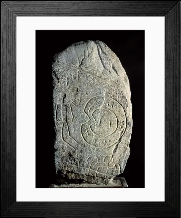 Framed Print : Warrior stele from Solana de Cabaas. 8th-6th c. BC. Tartessian art. Relief. SPAIN. Madrid. National Museum of Archaeology. Proc: SPAIN. Logrosn Framed Print : Warrior stele from Solana de Cabaas. 8th-6th c. BC. Tartessian art. Relief. SPAIN. Madrid. National Museum of Archaeology. Proc: SPAIN. Logrosn