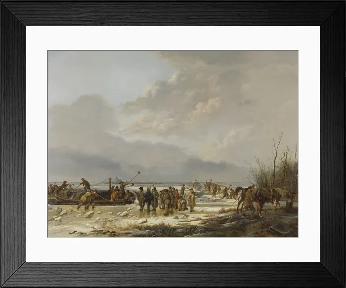 Framed Print : Breaking the Ice on the Karnemelksloot (Buttermilk Ditch), Naarden, January 1814, Pieter Gerardus van Os, 1814 - 1815, Dutch painting, oil on canvas Framed Print : Breaking the Ice on the Karnemelksloot (Buttermilk Ditch), Naarden, January 1814, Pieter Gerardus van Os, 1814 - 1815, Dutch painting, oil on canvas