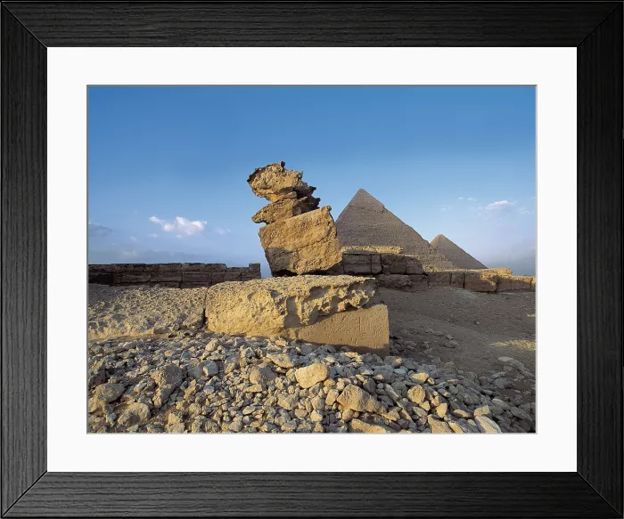 Framed Print : EGYPT. GIZA. Giza. Pyramids of Khufu and Khafre. Egyptian art. Old Kingdom. Architecture. AISA / Everett Collection**US SALES ONLY** Framed Print : EGYPT. GIZA. Giza. Pyramids of Khufu and Khafre. Egyptian art. Old Kingdom. Architecture. AISA / Everett Collection**US SALES ONLY**