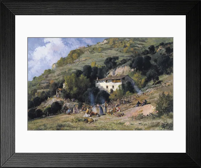 Framed Print : BERGA Y BOIX, Josep (1837-1914). L'Aplec. 1886. Costumbrism. Oil on canvas. SPAIN. Monistrol de Montserrat. Museum of Montserrat. AISA / Everett Collection**US SALES ONLY** Framed Print : BERGA Y BOIX, Josep (1837-1914). L'Aplec. 1886. Costumbrism. Oil on canvas. SPAIN. Monistrol de Montserrat. Museum of Montserrat. AISA / Everett Collection**US SALES ONLY**