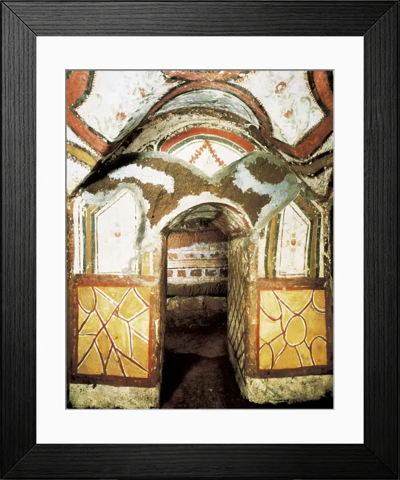 Framed Print : Catacomb of San Panfilo. 3rd-4th c. ITALY. Rome. Paleo-christian art. Architecture. AISA / Everett Collection**US SALES ONLY**