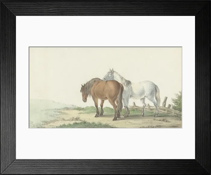 Framed Print : A Brown and White Horse on a Road Next to a Fence, by Jean Bernard, 1802, Dutch watercolor painting. (BSLOC_2016_1_267) Framed Print : A Brown and White Horse on a Road Next to a Fence, by Jean Bernard, 1802, Dutch watercolor painting. (BSLOC_2016_1_267)