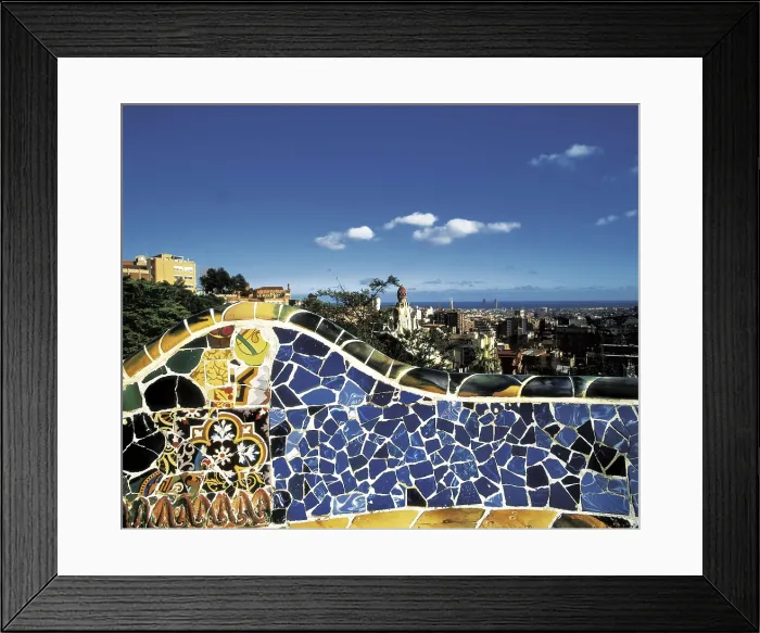 Framed Print : GAUDI i CORNET, Antoni (1852-1926). Park Gell. 1900-1914. SPAIN. CATALONIA. Barcelona. Park Gell
