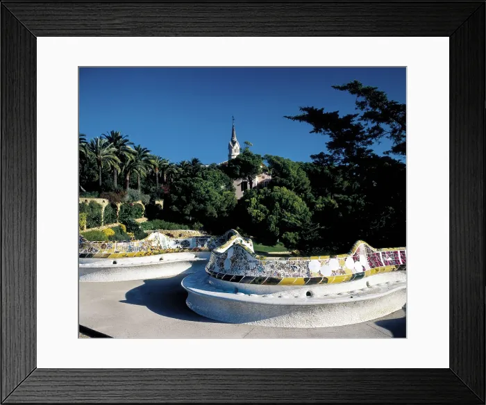 Framed Print : GAUDI i CORNET, Antoni (1852-1926). Park Gell. 1900-1914. SPAIN. CATALONIA. Barcelona. Park Gell