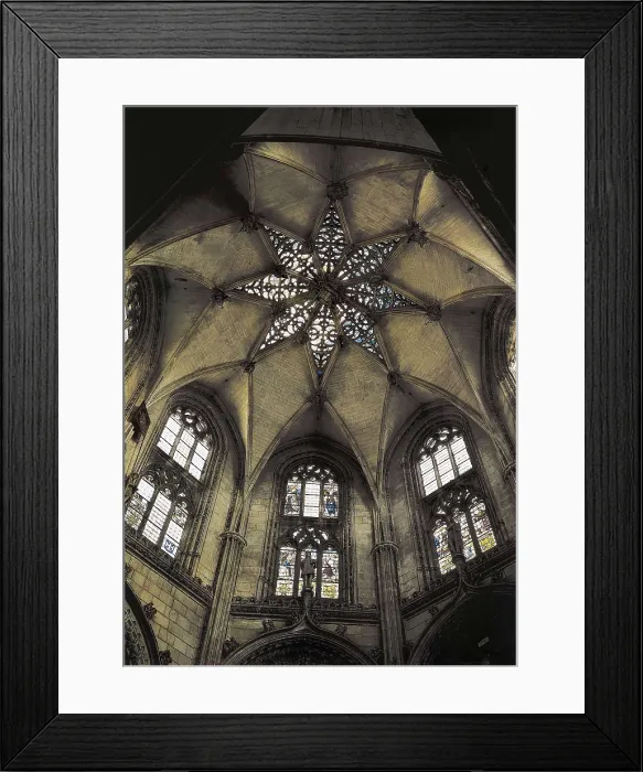 Framed Print : COLONIA, Simn de (1450-1511). Chapel of the Condestable. 1482-1494. SPAIN. Burgos. Cathedral of St. Mary. Star-vault. Flamboyant gothic. Architecture
