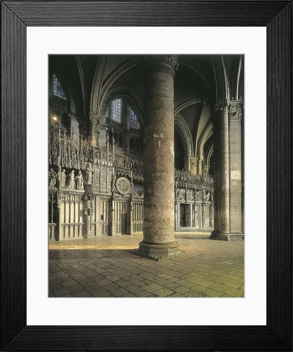 Framed Print : Notre-Dame Cathedral of Chartres. 1194-1290. FRANCE. CENTRE. EURE-ET-LOIR. Chartres. Notre Dame cathedral. Choir (12th c.). Gothic art. AISA / Everett Collection**US SALES ONLY**