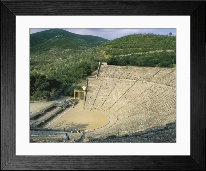Framed Print : POLYKLEITOS the Young (c. 435 BC). Theatre of Epidaurus. 1st half 4th BC. GREECE. PELOPONNESE. ARCADIA. Epidaurus. Hellenistic art. AISA / Everett Collection**US SALES ONLY**