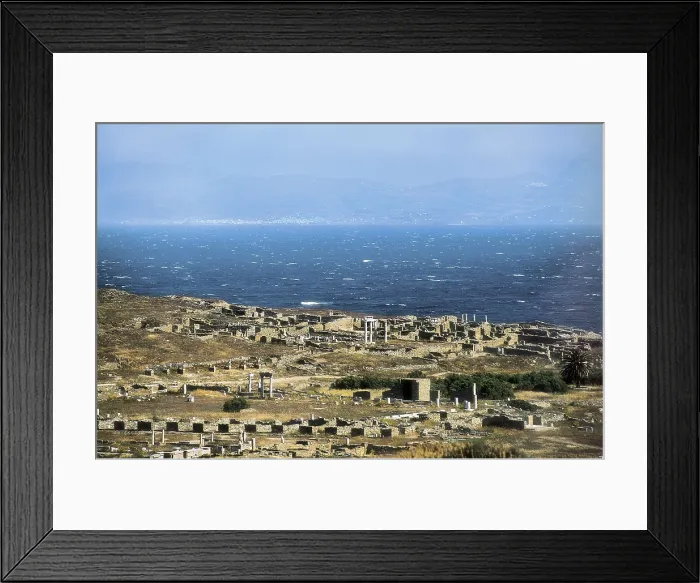 Framed Print : GREECE. SOUTHERN AEGEAN. CYCLADES. Delos. Panorama of the archaeological site. AISA / Everett Collection**US SALES ONLY** Framed Print : GREECE. SOUTHERN AEGEAN. CYCLADES. Delos. Panorama of the archaeological site. AISA / Everett Collection**US SALES ONLY**