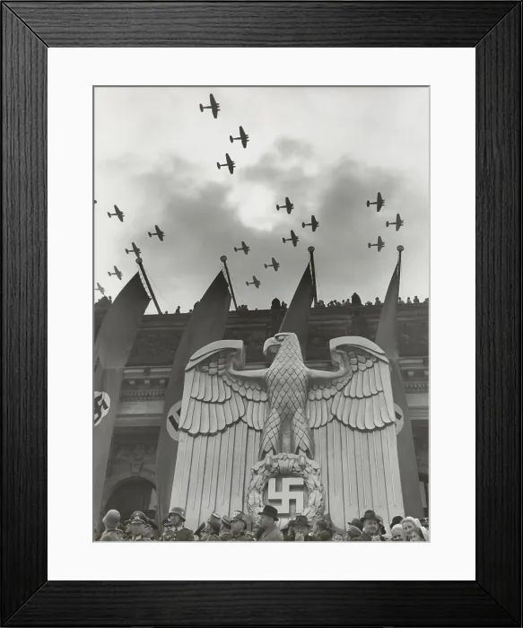 Framed Print : Luftwaffe Fly-By in honor of Hitler's birthday in Charlottenburg, Berlin, April 20, 1939 Framed Print : Luftwaffe Fly-By in honor of Hitler's birthday in Charlottenburg, Berlin, April 20, 1939