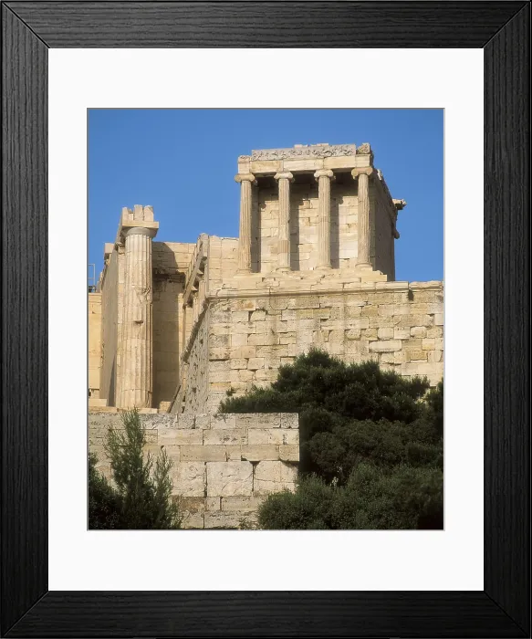 Framed Print : MNESICLES (5th C. BC); CALCRATES, (5th C. BC). Temple of Athena Nike. GREECE. ATTICA. Athens. Acropolis. Temple of Athena Nike. Classical Greek art