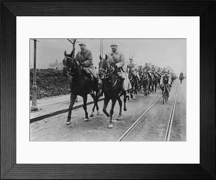 Framed Print : French armies occupying Essen in the German coal, iron, and steel producing Ruhr region in January 1923