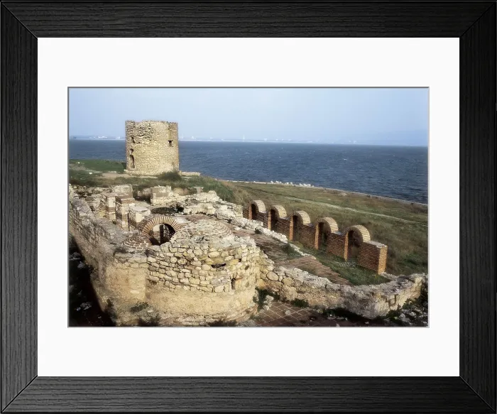Framed Print : BULGARIA. BURGAS. Nesebar. Church of la Santa Virgen o baslica del Mar en ruinas, del s.IX. Middle Byzantine art. AISA / Everett Collection**US SALES ONLY**