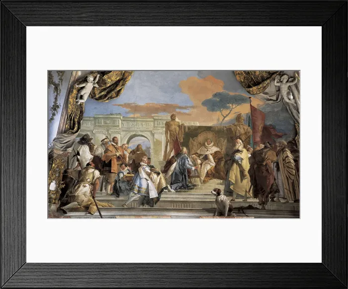 Framed Print : TIEPOLO, Giovanni Battista (1696-1770). The Investiture of Herold as Duke of Franconia. 1751. Decoration of the Imperial Hall ceiling