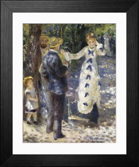 Framed Print : RENOIR, Pierre-Auguste (1841-1919). The Swing. 1876. Work made at the Corot's garden in Montmartre. Impressionism. Oil on canvas. FRANCE. Paris Framed Print : RENOIR, Pierre-Auguste (1841-1919). The Swing. 1876. Work made at the Corot's garden in Montmartre. Impressionism. Oil on canvas. FRANCE. Paris