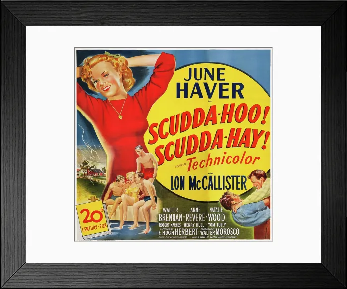 Framed Print : SCUDDA HOO! SCUDDA HAY!, US poster art, left: June Haver, 1948. TM & copyright 20th Century Fox Film Corp. All rights reserved / courtesy Everett Collection