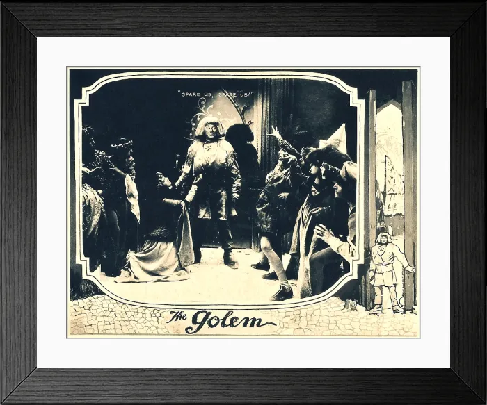 Framed Print : THE GOLEM, (aka DER GOLEM, WIE ER IN DIE WELT KAM), center: Paul Wegener, 1920 Framed Print : THE GOLEM, (aka DER GOLEM, WIE ER IN DIE WELT KAM), center: Paul Wegener, 1920