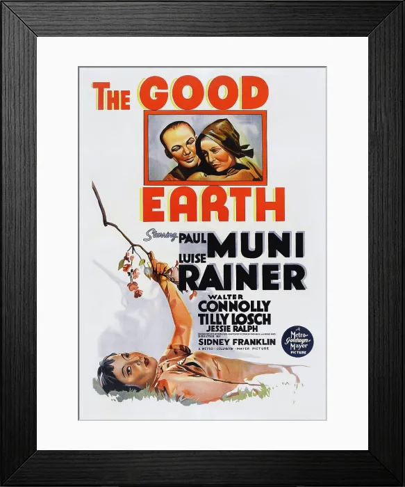 Framed Print : THE GOOD EARTH, US poster art, top from left: Paul Muni, Luise Rainer, 1937 Framed Print : THE GOOD EARTH, US poster art, top from left: Paul Muni, Luise Rainer, 1937