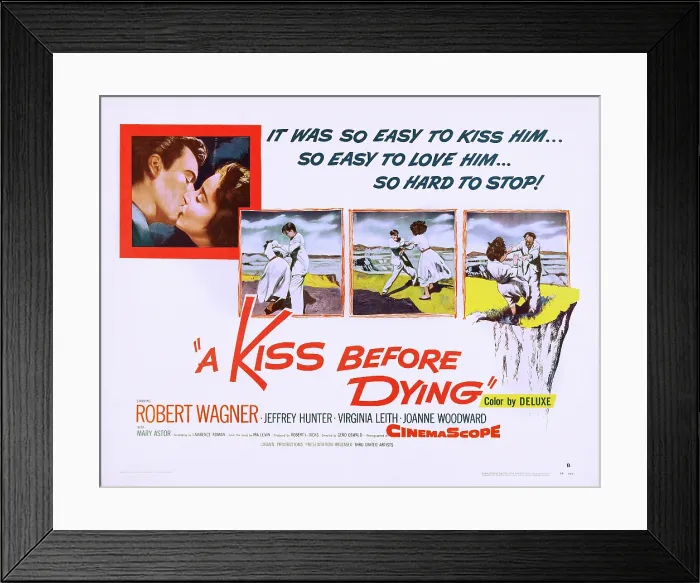 Framed Print : A KISS BEFORE DYING, US lobbycard, 1956