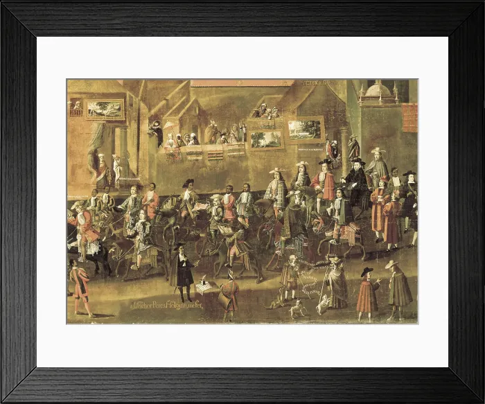 Framed Print : PEREZ DE HOLGUIN, Melchor (1665-1724). Entry of Viceroy Archbishop Morcillo into Potos. 1716