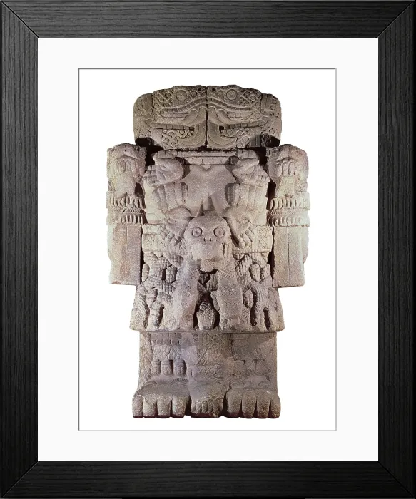 Framed Print : Coatlicue. s.XIV. Goddess of the earth, creation and death. Aztec art. Sculpture on rock. MEXICO. Mexico City. National Museum of Anthropology. Proc: MEXICO. Mexico City Framed Print : Coatlicue. s.XIV. Goddess of the earth, creation and death. Aztec art. Sculpture on rock. MEXICO. Mexico City. National Museum of Anthropology. Proc: MEXICO. Mexico City