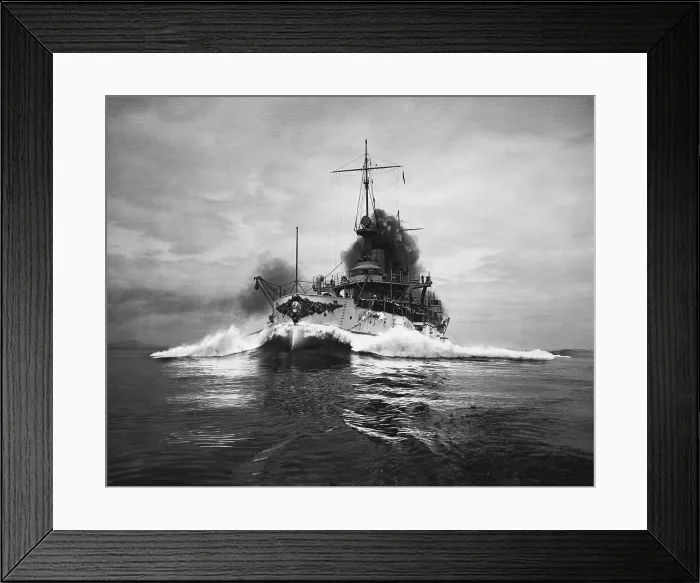 Framed Print : U.S.S. Connecticut, running speed trials off the Maine coast, 1906. She was the most advanced battleship in the US Fleet at the time (BSLOC_2017_2_89) Framed Print : U.S.S. Connecticut, running speed trials off the Maine coast, 1906. She was the most advanced battleship in the US Fleet at the time (BSLOC_2017_2_89)