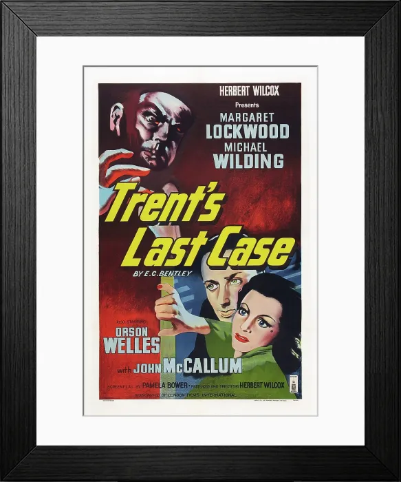 Framed Print : TRENT'S LAST CASE, from top: Orson Welles, Michael Wilding on British poster art, 1952 Framed Print : TRENT'S LAST CASE, from top: Orson Welles, Michael Wilding on British poster art, 1952