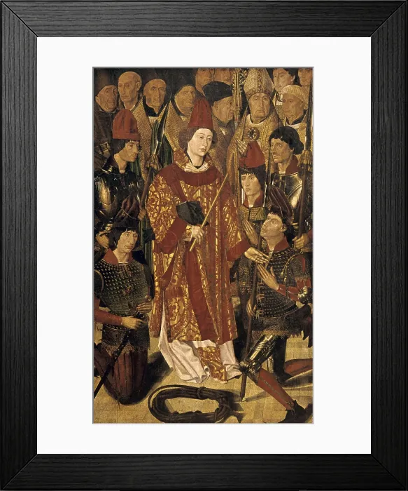 Framed Print : GONALVES, Nuno (1411-1471). Altarpiece of Saint Vincent. 1460s. Detail of the Bishop's Pannel. Gothic art. Tempera on wood. PORTUGAL. Lisbon. National Museum of Ancient Art Framed Print : GONALVES, Nuno (1411-1471). Altarpiece of Saint Vincent. 1460s. Detail of the Bishop's Pannel. Gothic art. Tempera on wood. PORTUGAL. Lisbon. National Museum of Ancient Art