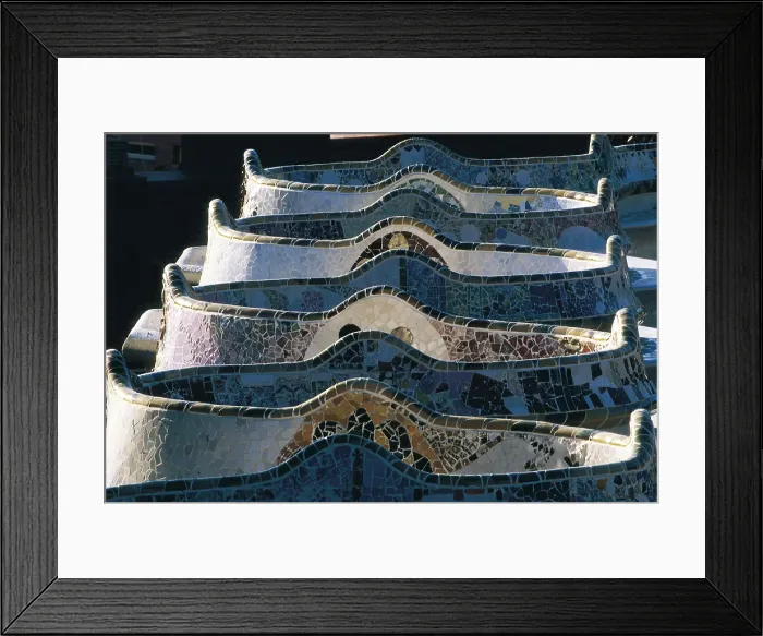 Framed Print : GAUDI i CORNET, Antoni (1852-1926). Park Gell. 1900-1914. SPAIN. CATALONIA. Barcelona. Park Gell Framed Print : GAUDI i CORNET, Antoni (1852-1926). Park Gell. 1900-1914. SPAIN. CATALONIA. Barcelona. Park Gell