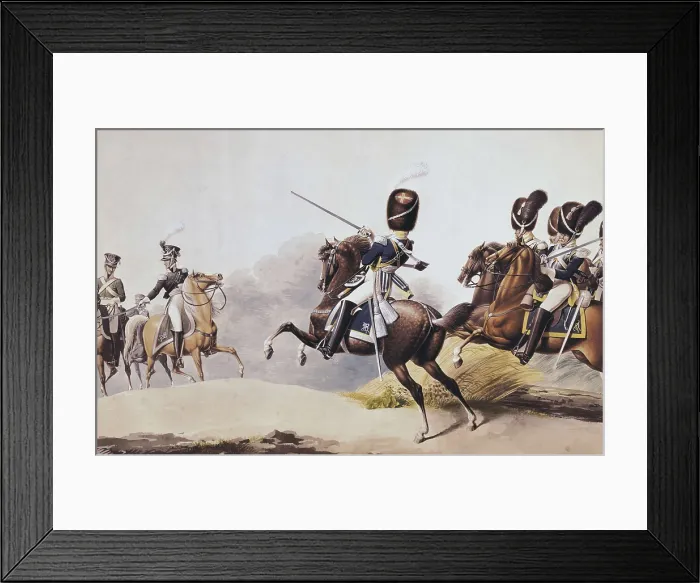 Framed Print : Germany (19th c.). Members of the Royal Guard of Wurttemberg and the Second Regiment of the Crown Prince. Litography. AISA / Everett Collection**US SALES ONLY** Framed Print : Germany (19th c.). Members of the Royal Guard of Wurttemberg and the Second Regiment of the Crown Prince. Litography. AISA / Everett Collection**US SALES ONLY**