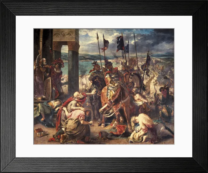 Framed Print : DELACROIX, Eugne (1798-1863). The Crusaders entry into Constantinople, 12th April 1204. 1840