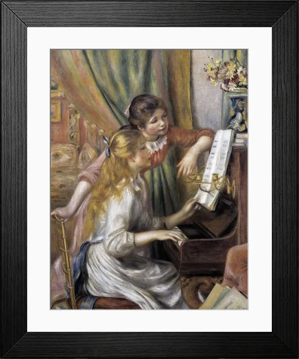 Framed Print : RENOIR, Pierre-Auguste (1841-1919). Two Young Girls at the Piano. 1892. Impressionism. Oil on canvas. FRANCE. Paris. Muse d'Orsay (Orsay Museum)