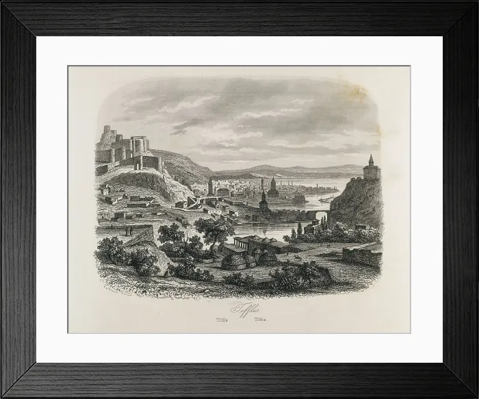 Framed Print : Tbilisi in 1863. Engraving. AISA / Everett Collection**US SALES ONLY**
