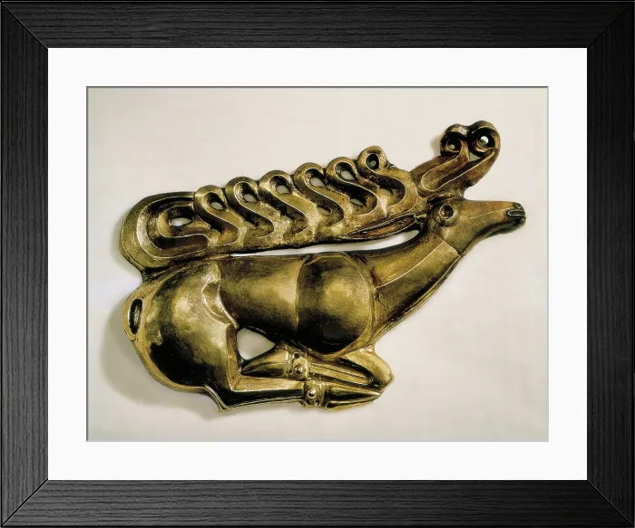 Framed Print : Shield Plaque. ca. 600 BC. Scythian Art. Jewelry. RUSSIA. Saint Petersburg. State Hermitage Museum. AISA / Everett Collection**US SALES ONLY**