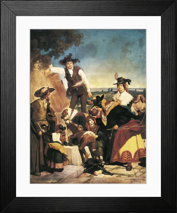Framed Print : DOMINGUEZ BECQUER, Valeriano (1834-1870). The Spring of the Hermitage. 1867. Oil on canvas. SPAIN. Madrid. Romantic Museum. AISA / Everett Collection**US SALES ONLY**