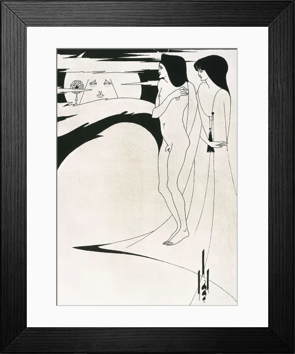 Framed Print : BEARDSLEY, Aubrey Vincent (1872-1898). Salome. 1894. 'The Woman in the Moon', illustration from Oscar Wilde's play 'Salome', written in 1893. Modernism