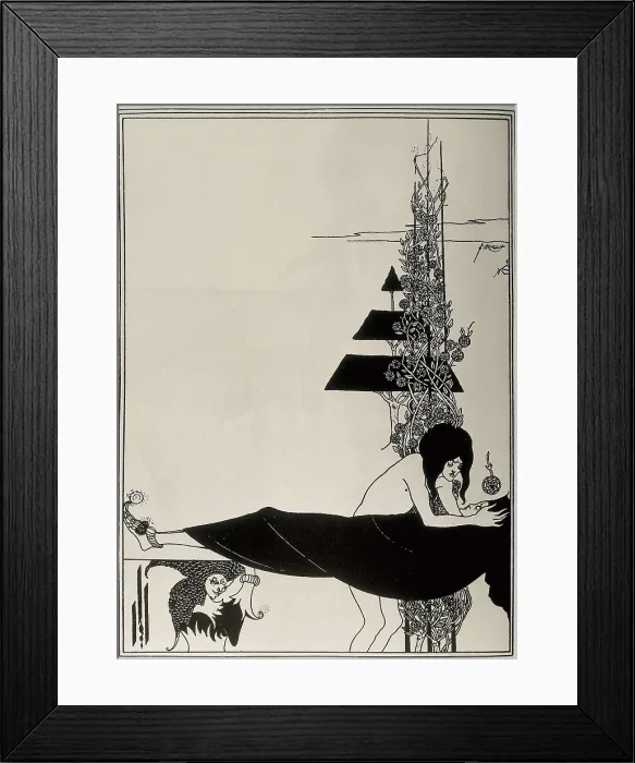 Framed Print : BEARDSLEY, Aubrey Vincent (1872-1898). Salome. 1894. 'The Platonic Lament'. Illustrated edition from Oscar Wilde's play 'Salome', written in 1893 Framed Print : BEARDSLEY, Aubrey Vincent (1872-1898). Salome. 1894. 'The Platonic Lament'. Illustrated edition from Oscar Wilde's play 'Salome', written in 1893