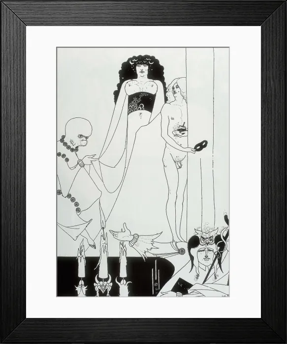 Framed Print : BEARDSLEY, Aubrey Vincent (1872-1898). Salome. 1894. Illustrated edition from Oscar Wilde's play 'Salome', written in 1893. Art Nouveau. Xylography. SPAIN Framed Print : BEARDSLEY, Aubrey Vincent (1872-1898). Salome. 1894. Illustrated edition from Oscar Wilde's play 'Salome', written in 1893. Art Nouveau. Xylography. SPAIN