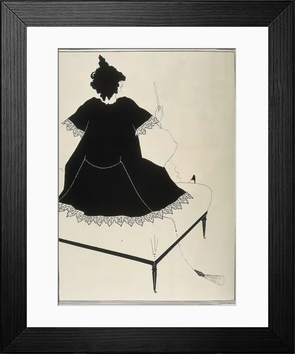 Framed Print : BEARDSLEY, Aubrey Vincent (1872-1898). Salome. 1894. Salome as orchestra conductor. Illustrated edition from Oscar Wilde's play 'Salome', written in 1893