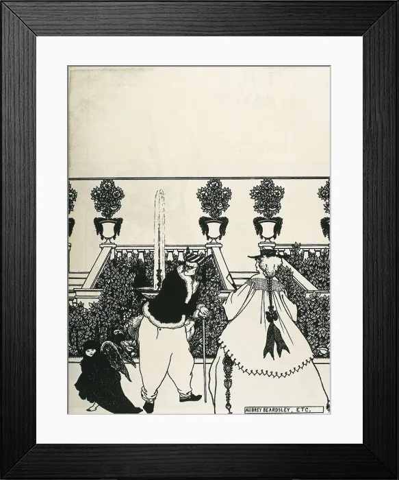 Framed Print : BEARDSLEY, Aubrey Vincent (1872-1898). The Savoy. 1896. 'Cupid's Walk through the Garden', illustration of his notebook titled 'The Savoy' no. 3 Framed Print : BEARDSLEY, Aubrey Vincent (1872-1898). The Savoy. 1896. 'Cupid's Walk through the Garden', illustration of his notebook titled 'The Savoy' no. 3