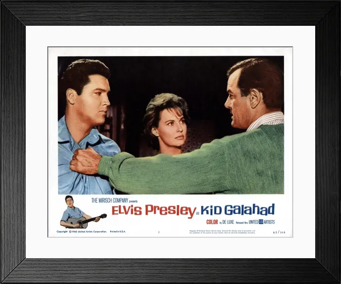 Framed Print : KID GALAHAD, from left, Elvis Presley, Lola Albright, Gig Young, 1962
